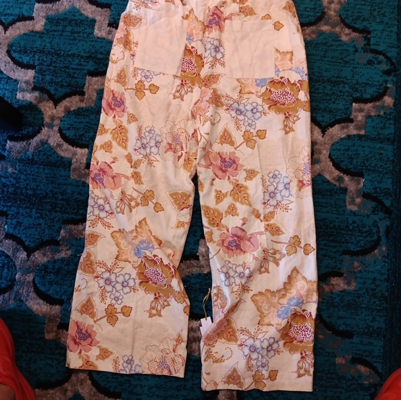 House of Harlow 1960 Set Of 2 Piece  Floral Multicolor Sz Large Linen Blend NWT - Picture 7 of 9